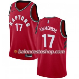 Camiseta Hombre NBA Toronto Raptors Jonas Valanciunas 17 Nike 2017-18 Rojo Swingman